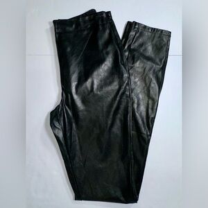 EUC SBETRO Faux leather side-zip pants with split‎ hem - size medium